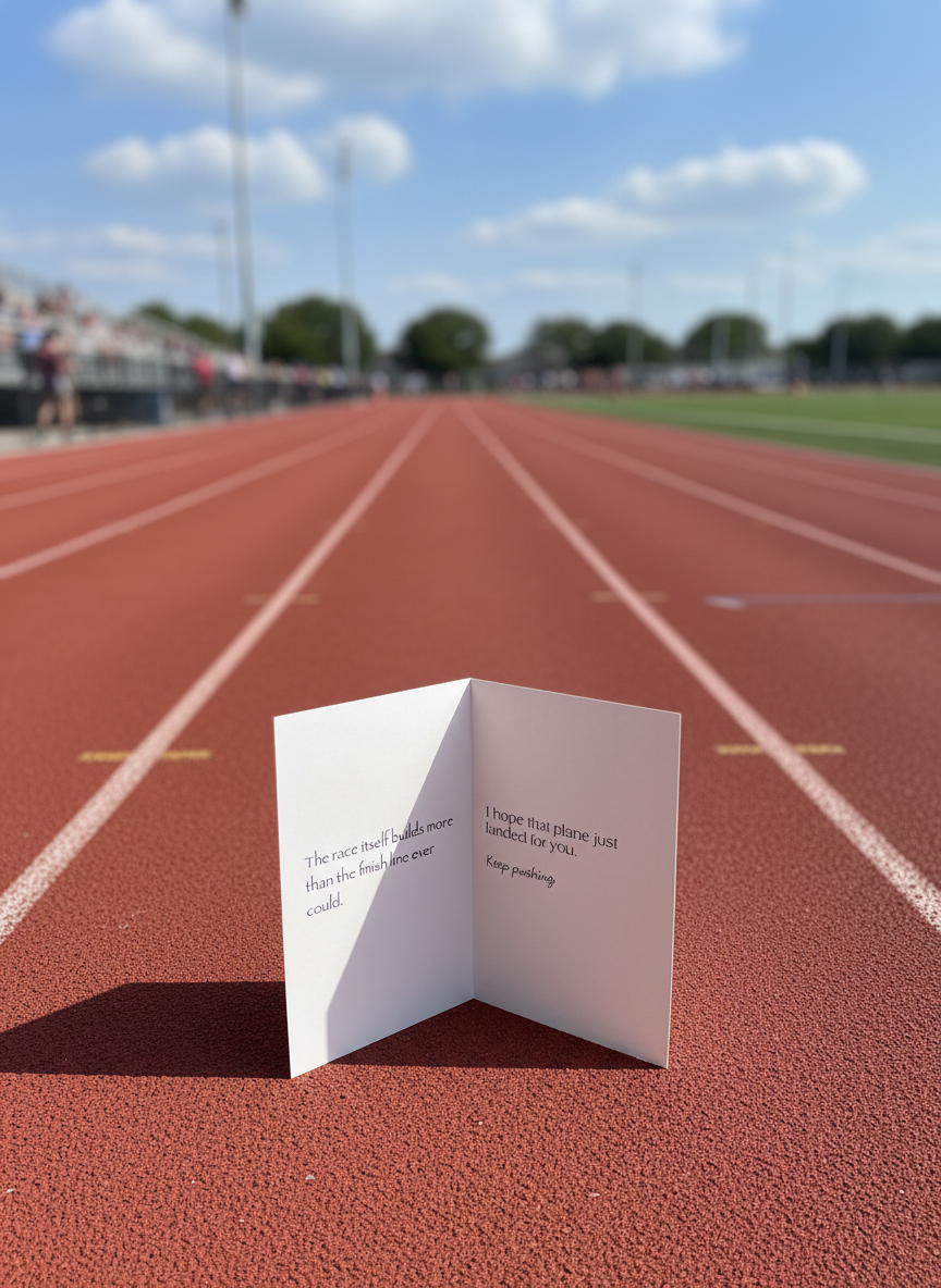 The Race vs The Finish Card
